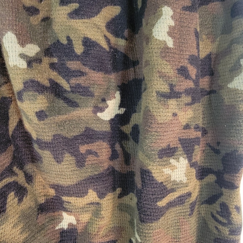 Polo Ralph Lauren Mens Camo Thermal Jogger Pants Green Waffle Knit Lounge Large - Picture 8 of 8